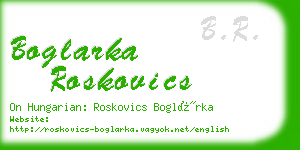 boglarka roskovics business card